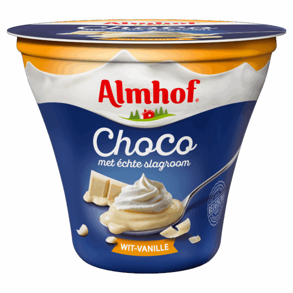Almhof Choco met slagroom wit-vanille - PLUS