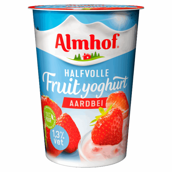 Almhof Halfvolle fruityoghurt aardbei - PLUS