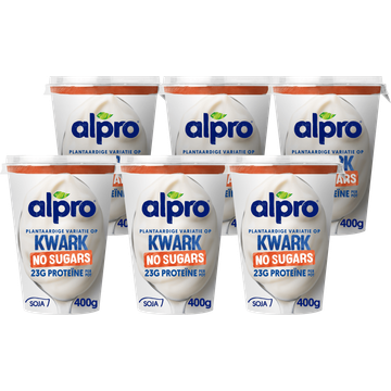 Alpro Plantaardige Variatie Op Kwark Zonder Suikers 6 x 400g - JUMBO