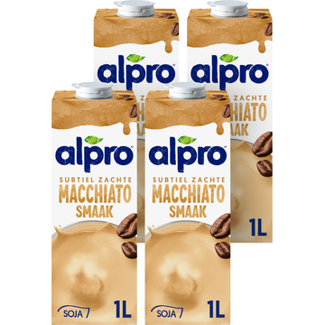 Alpro Sojadrink Macchiato Houdbaar 4 x 1 L - JUMBO