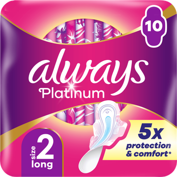 Always Platinum Long (Maat 2) Maandverband Met Vleugels - JUMBO