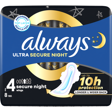 Always Ultra Maandverband Secure Night (maat 4) - JUMBO