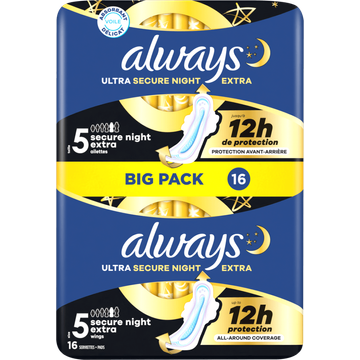 Always Ultra Maandverbanden Secure Night Extra (maat 5) - JUMBO