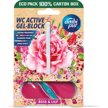 Ambi pur WC Active Gel-Block Rose & Lily - JUMBO