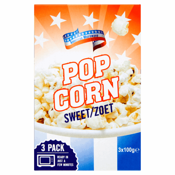 American Popcorn Zoet Magnetron 3-pack - PLUS