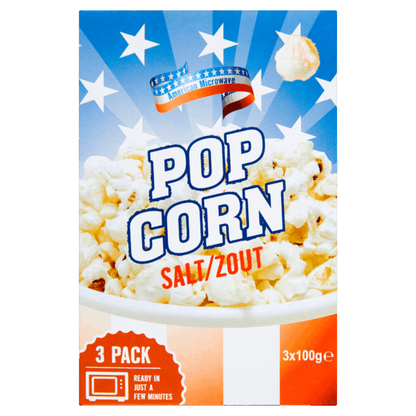 American Popcorn mgnetron zout 3-pack - PLUS