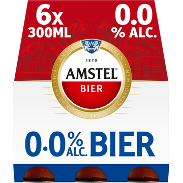 Amstel Pilsener 0.0 Bier Fles 6 x 300ml - JUMBO
