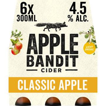 Apple Bandit Classic Apple Cider Fles 6 x 300ml - JUMBO
