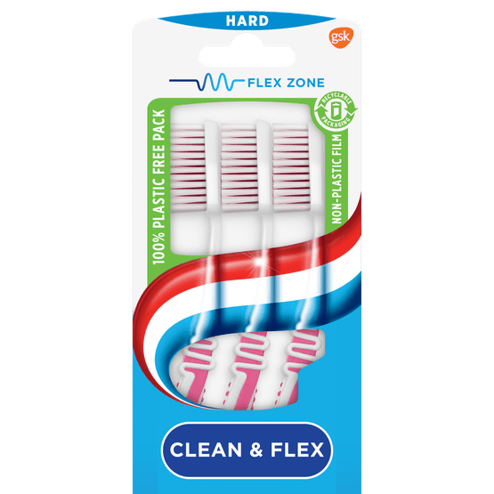 Aquafresh Tandenborstel clean & flex hard 2+1 - Dirk