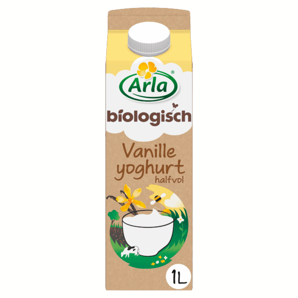 Arla Biologisch Halfvolle Vanille Yoghurt - PLUS