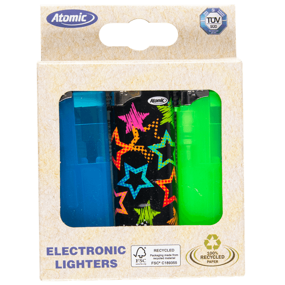 Atomic Elektrische aanstekers 3 st. - Dirk