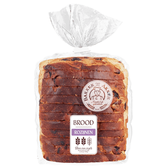 Bakker van der Akker Rozijnenbrood half - Dirk