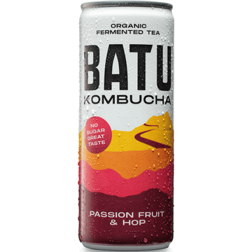 Batu Kombucha Organic Fermented Tea Passion Fruit & Hop - JUMBO
