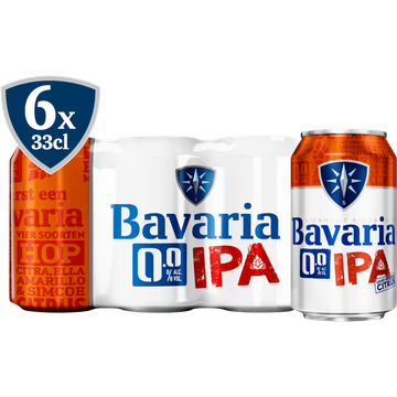 Bavaria - 0.0% IPA Alcoholvrij - Blik - 330ML - JUMBO