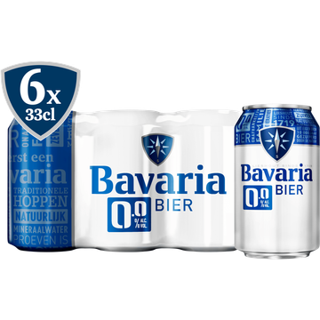 Bavaria - Pils - 0.0% Alcoholvrij - Blik - 6 x 330ML - JUMBO