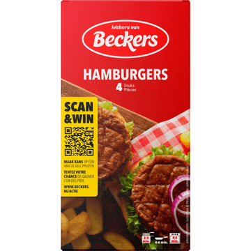 Beckers Hamburgers 4 Stuks - JUMBO