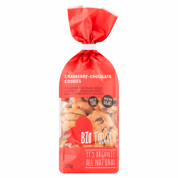 BioToday Cranberry Chocoladekoeken Biologisch - PLUS