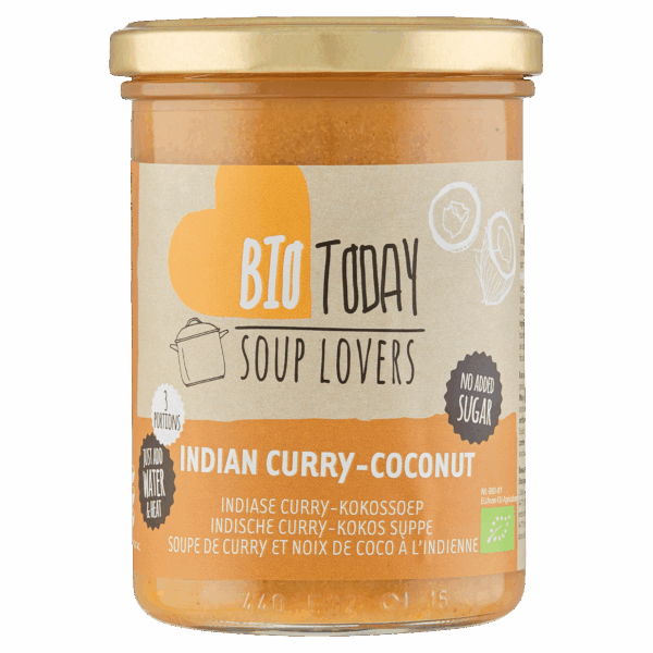 BioToday Indiase Curry-Kokossoep bio - PLUS