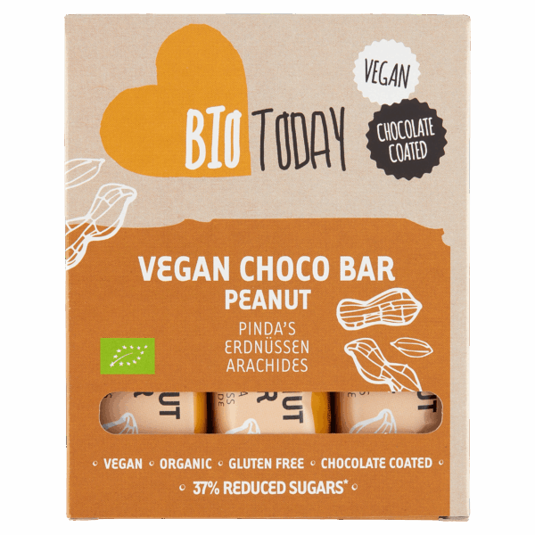 BioToday Vegan Peanut Bar 3st - PLUS