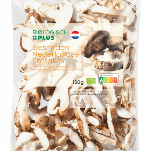 Biologisch PLUS Shiitake Gesneden - PLUS