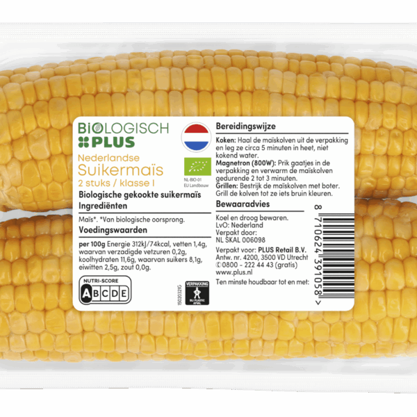 Biologisch PLUS Suikermais - PLUS