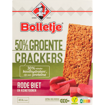 Bolletje 50% Groente Crackers Rode Biet en Kidneybonen - JUMBO
