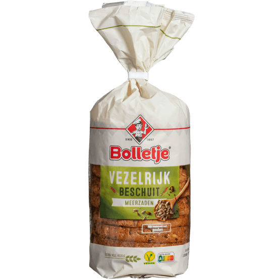 Bolletje Beschuit vezelrijk meerzaden 10 stuks - Dirk