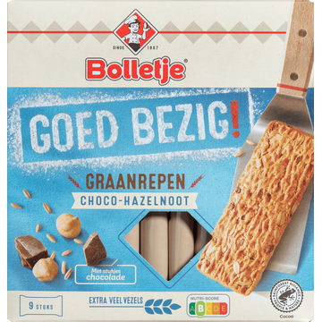 Bolletje Goed Bezig! Graanrepen Choco - Hazelnoot met Stukjes Chocolade - JUMBO