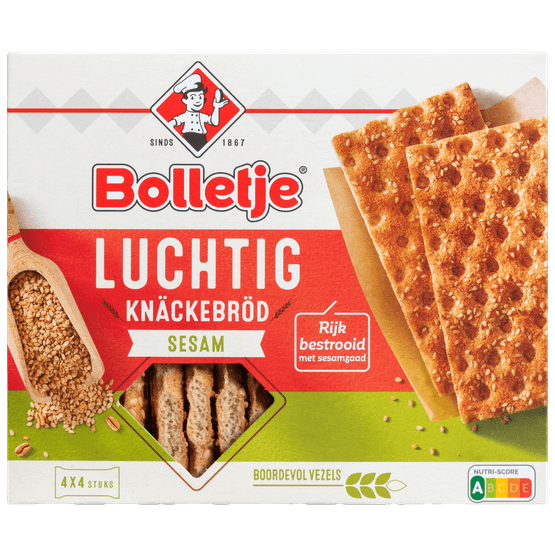 Bolletje Knackebrod luchtig sesam - Dirk
