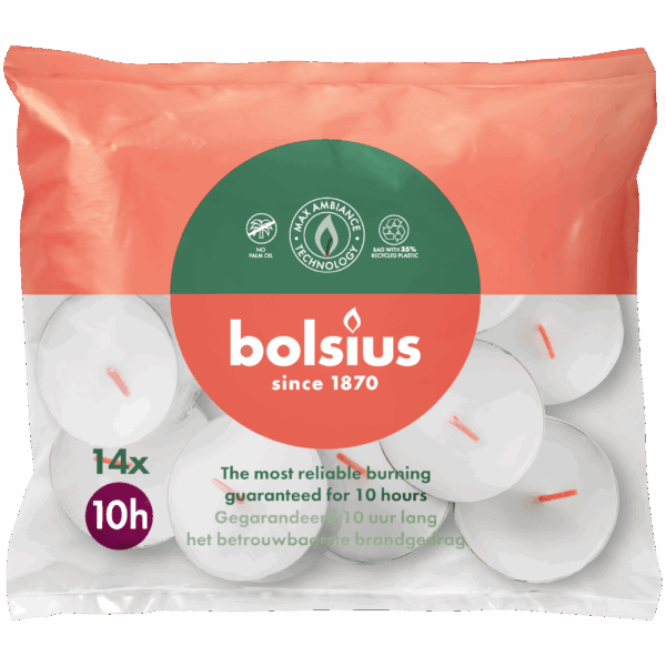 Bolsius Maxi-lichten 10-uur zak 14 - PLUS