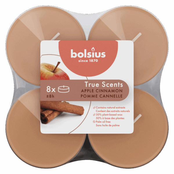 Bolsius Maxilicht True Scents Apple Cinnamon - PLUS