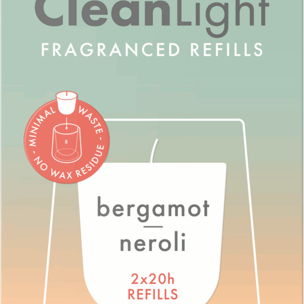 Bolsius Navulling Clean Light pack 2 bergamot - PLUS