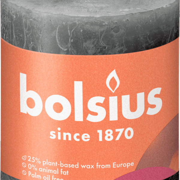 Bolsius Rustiek Shine 8cm Stormy Grey - PLUS