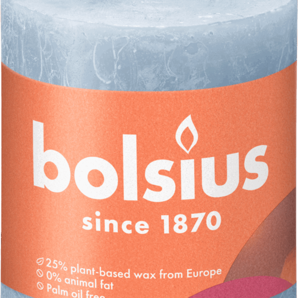 Bolsius Rustiek stompkaars 80/68 Sky Blue - PLUS