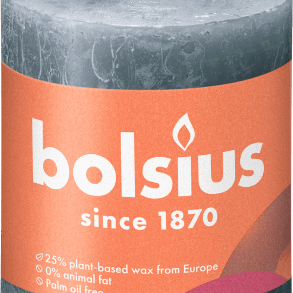 Bolsius Rustiek stompkaars 80/68 State Blue - PLUS