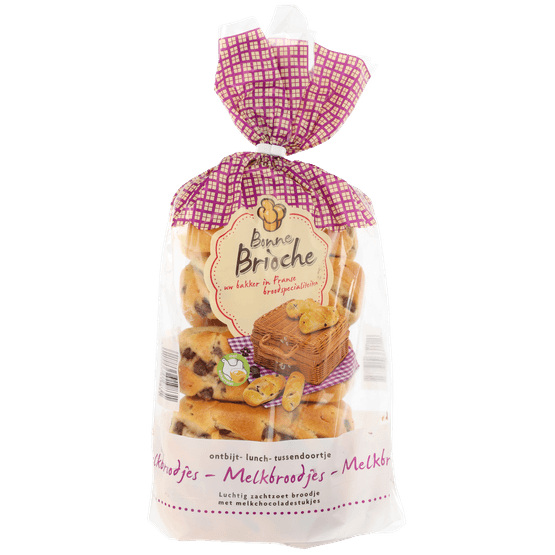 BonBrioche Melkbroodjes met chocoladestukjes - Dirk