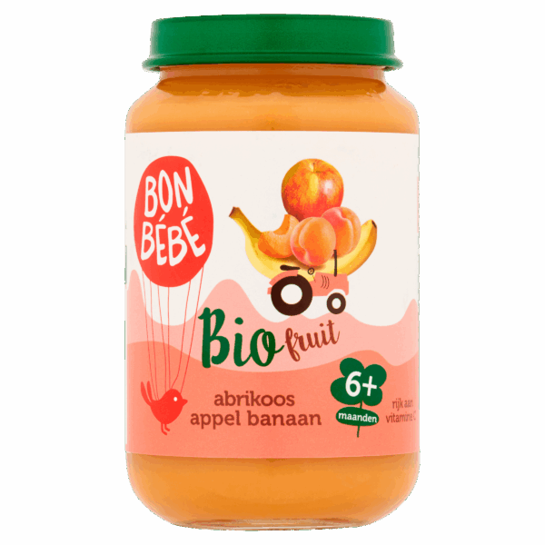 Bonbebe Bio 6mF0605 Abrikoos appel banaan - PLUS
