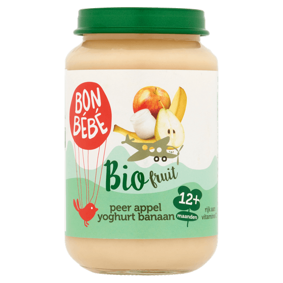 Bonbébé Fruithapje 12+ maanden appel-banaan-peer-yoghurt - Dirk