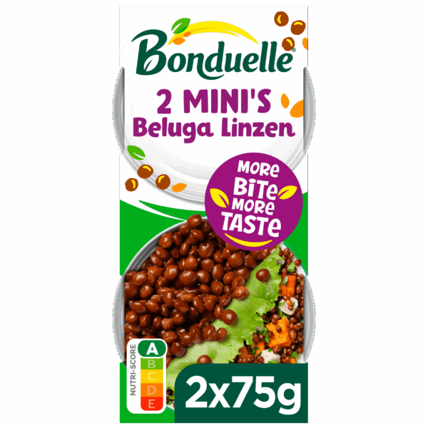 Bonduelle Beluga linzen 2 mini's - PLUS