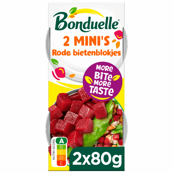 Bonduelle Rode bietenblokjes 2 mini's - PLUS
