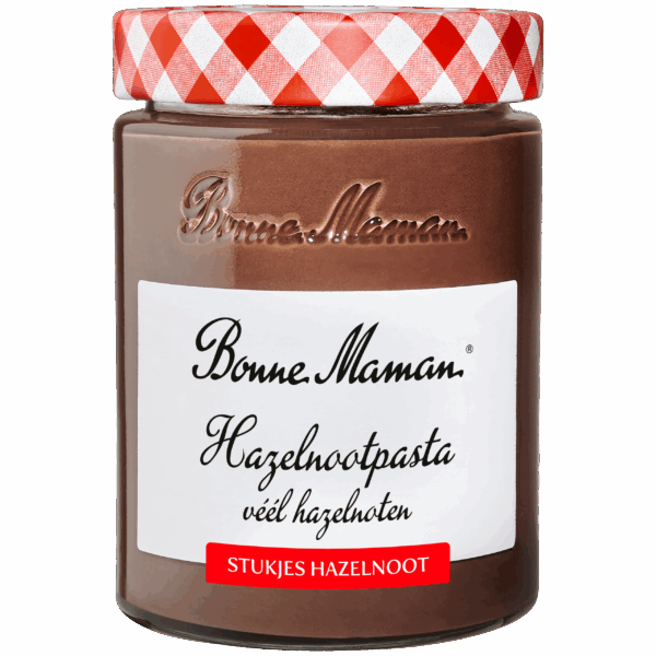 Bonne Maman Hazelnootpasta met stukjes noot - PLUS