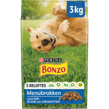 Bonzo Menubrokken Hondenvoer met Kip en Groenten - JUMBO