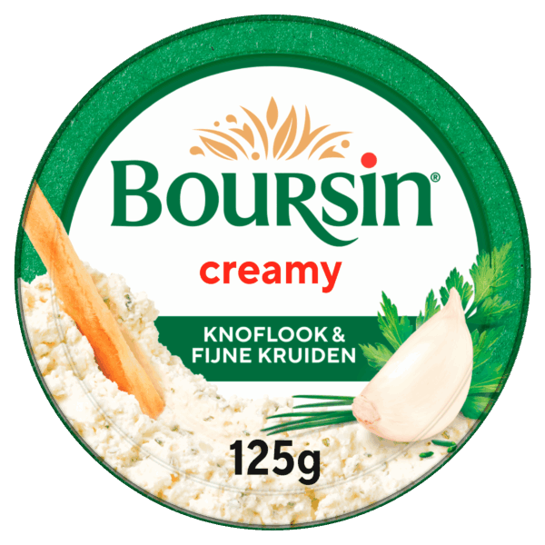 Boursin Zacht & romig knoflook & kruiden - PLUS