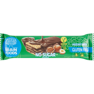 Brain Foods Hazelnut Wafer Gluten Free - JUMBO