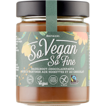 Brinkers So Vegan So Fine Hazelnoot-Chocoladepasta - JUMBO