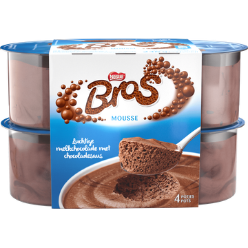 Bros Mousse Luchtige Melkchocolade met Chocoladesaus - JUMBO