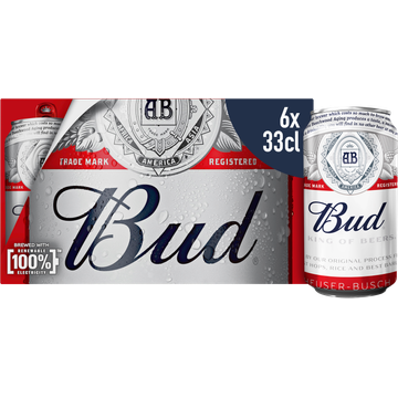 Bud - Pils - Blik - 6 x 330ML - JUMBO