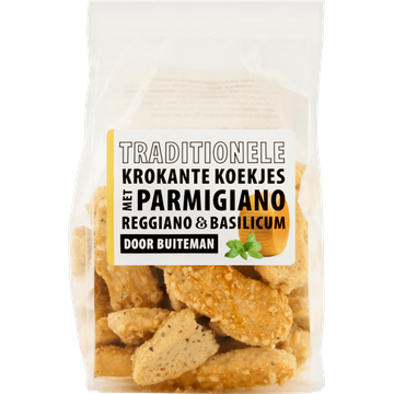 Buiteman Traditionele Krokante Koekjes met Parmigiano Reggiano & Basilicum - JUMBO
