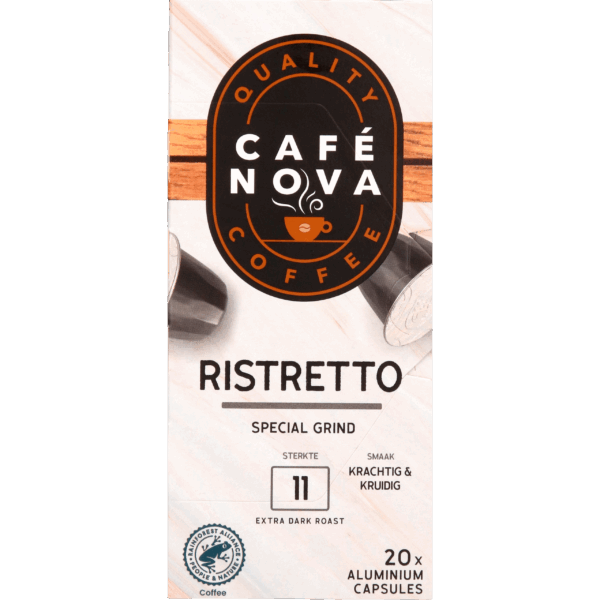 Café Nova Koffiecups Ristretto Sterkte 11 - PLUS