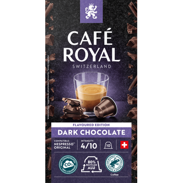 Café Royal Dark Chocolate 10 Capsules - JUMBO